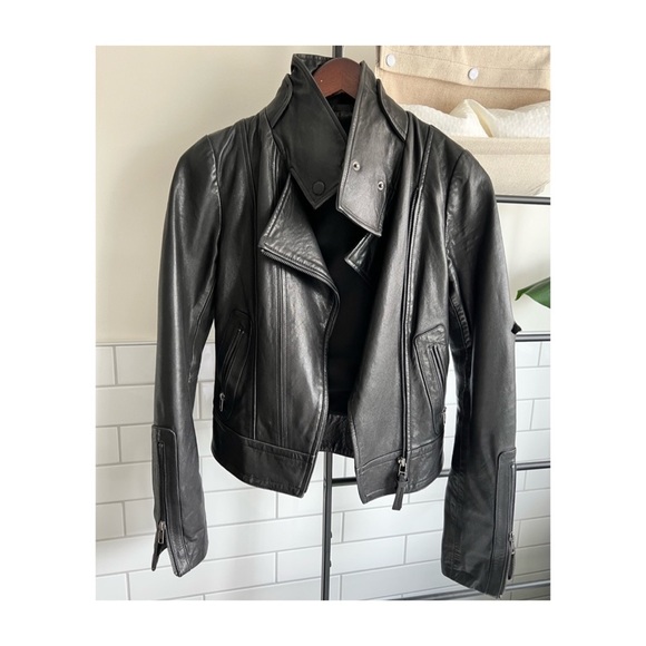 Mackage Black Leather Jacket - Picture 1 of 8